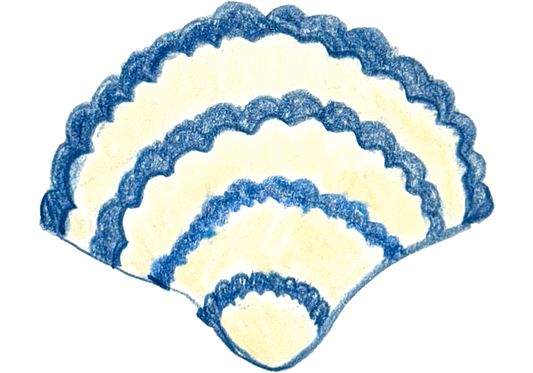 Blue Scallop Shell Stir Stick